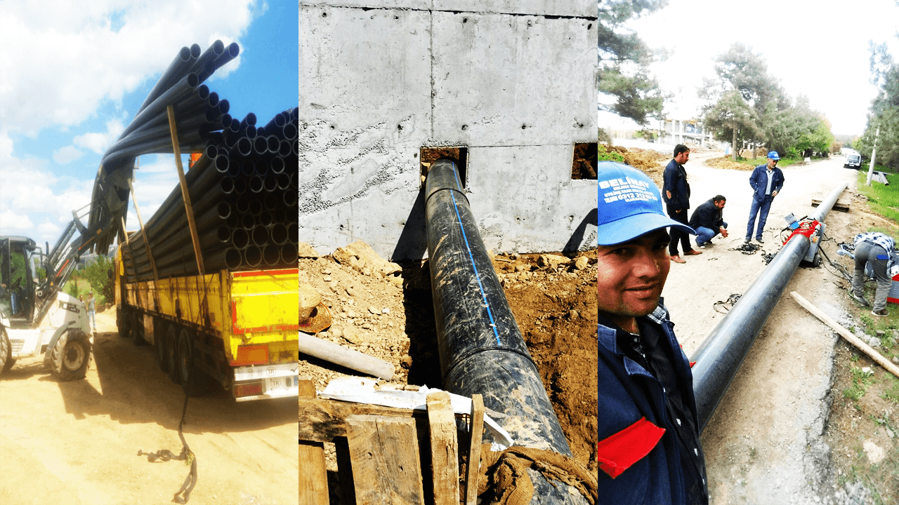 Hdpe boru yerleştirme ve montaj